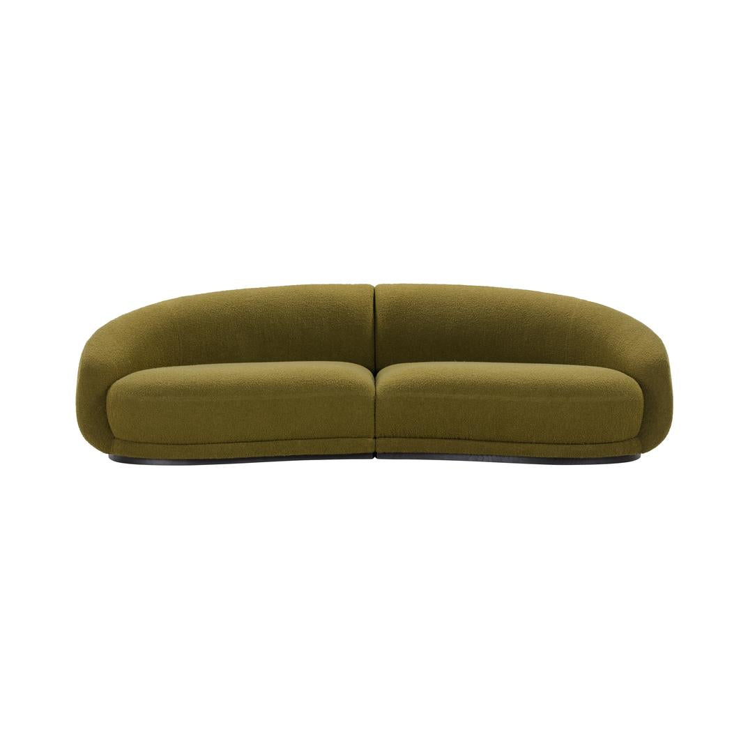 Wendelbo Montholon Curved 3 personers Sofa, Grøn (Baru col. 0950)