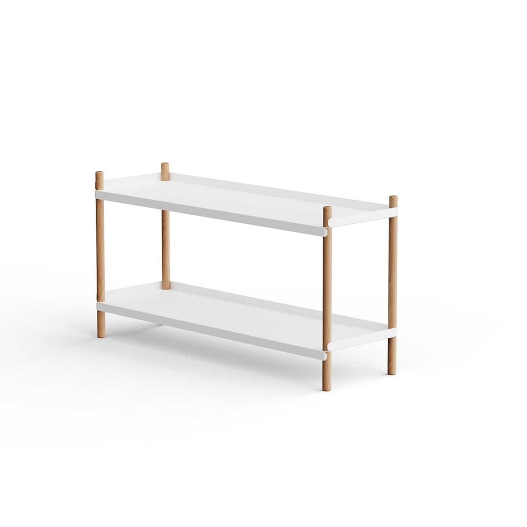 NINE Bolt Shelves Reol 2 hylder, Hvid/Eg