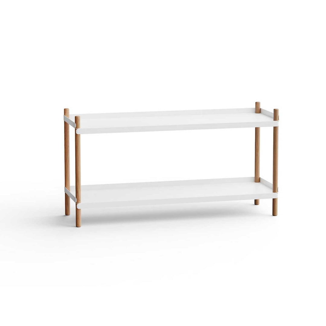 NINE Bolt Shelves Reol 2 hylder, Hvid/Eg