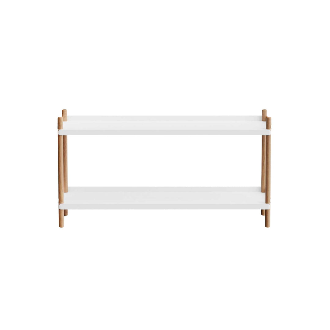 NINE Bolt Shelves Reol 2 hylder, Hvid/Eg