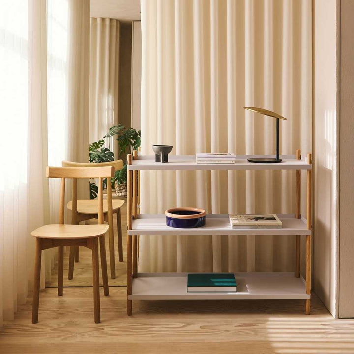 NINE Bolt Shelves Reol 3 hylder, Hvid/Eg