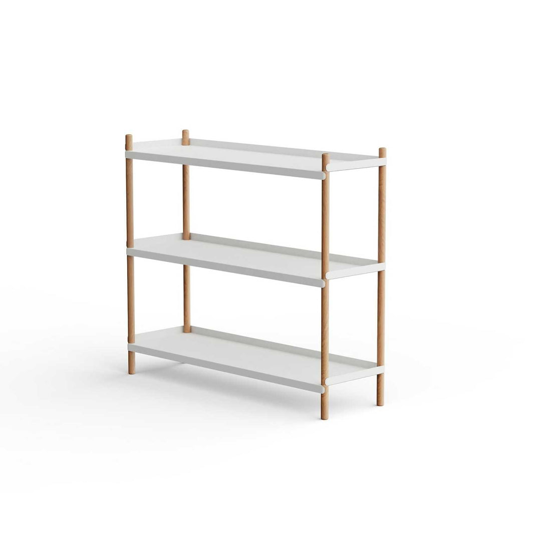NINE Bolt Shelves Reol 3 hylder, Grå/Eg