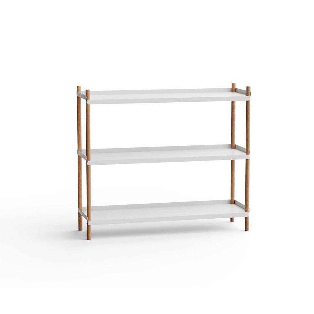 NINE Bolt Shelves Reol 3 hylder, Grå/Eg