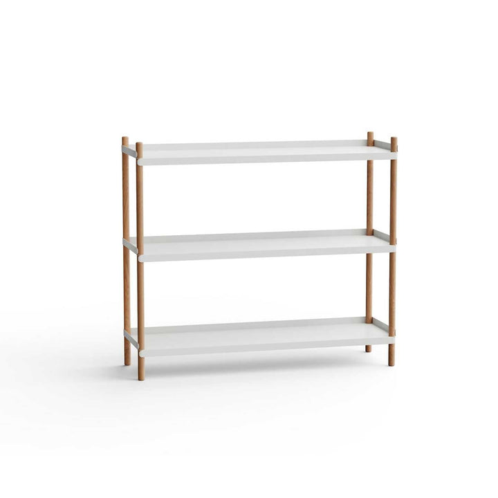 NINE Bolt Shelves Reol 3 hylder, Grå/Eg