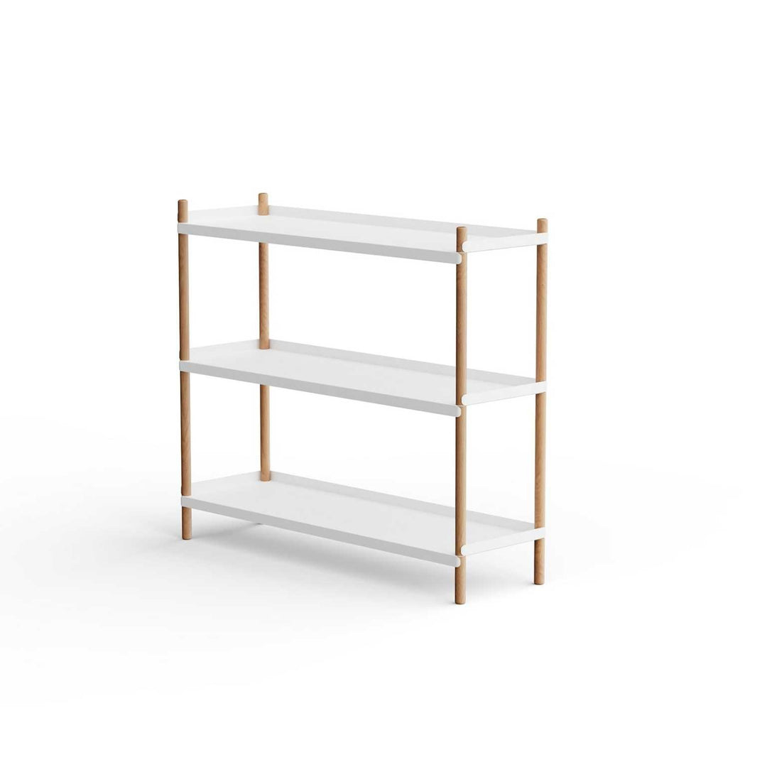 NINE Bolt Shelves Reol 3 hylder, Hvid/Eg