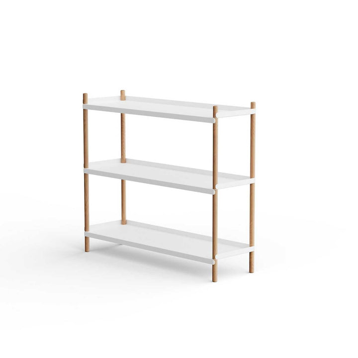 NINE Bolt Shelves Reol 3 hylder, Hvid/Eg