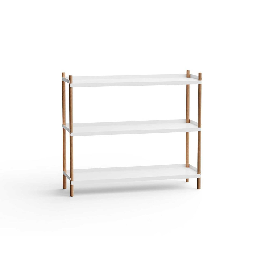 NINE Bolt Shelves Reol 3 hylder, Hvid/Eg
