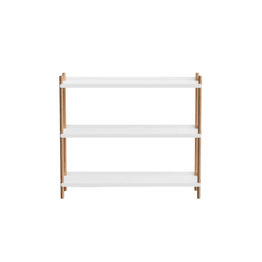 NINE Bolt Shelves Reol 3 hylder, Hvid/Eg