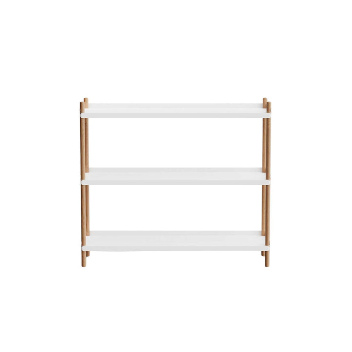 NINE Bolt Shelves Reol 3 hylder, Hvid/Eg
