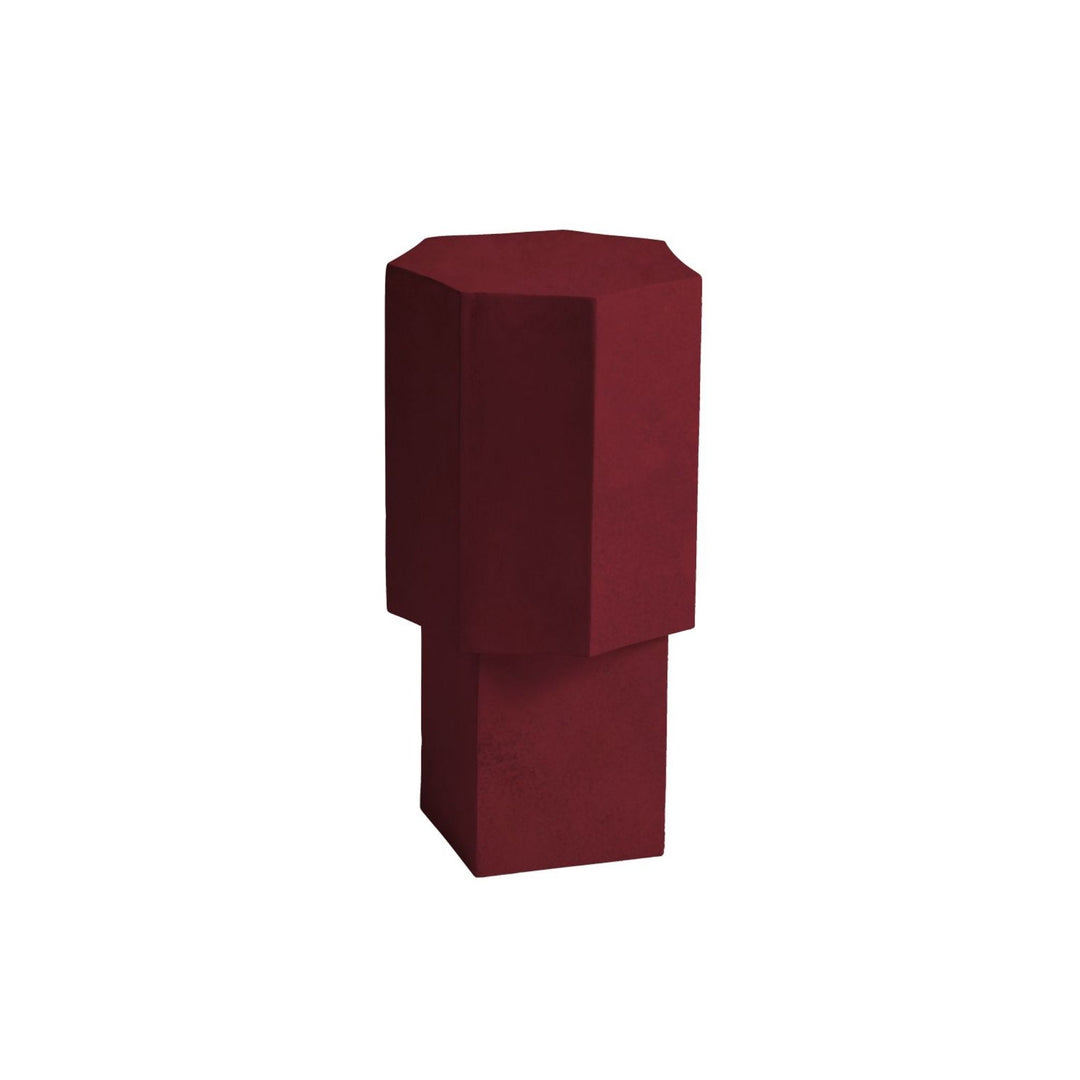 NORR11 Quartz Sidebord, Beton/Rød