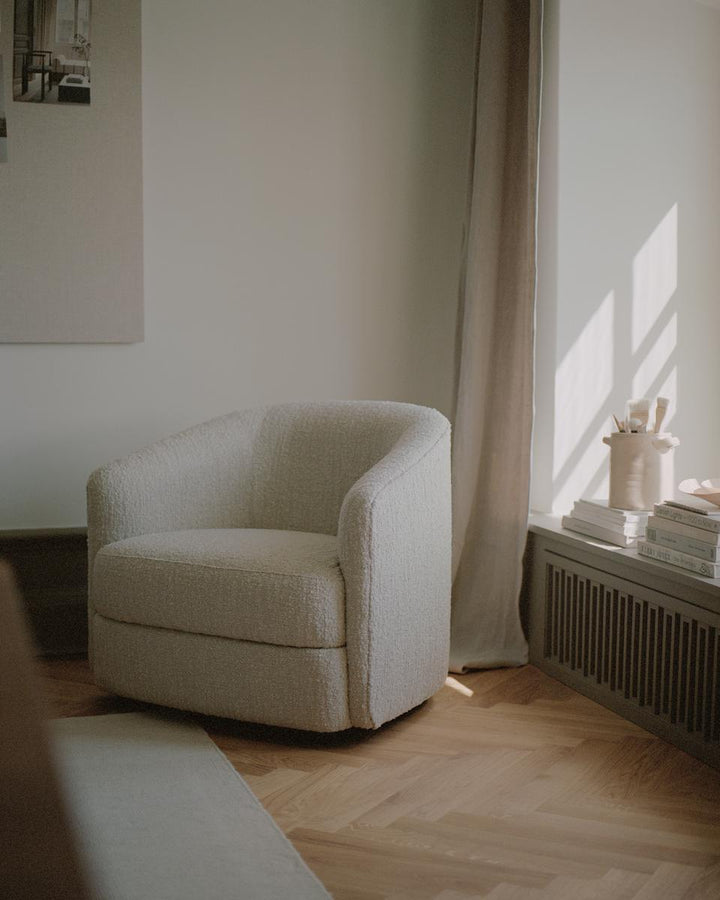 New Works Covent Loungestol, Sand Bouclé