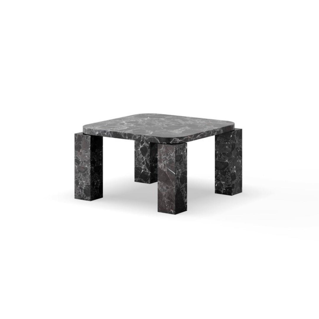 New Works Atlas Sofabord 60x60, Costa Black Marmor