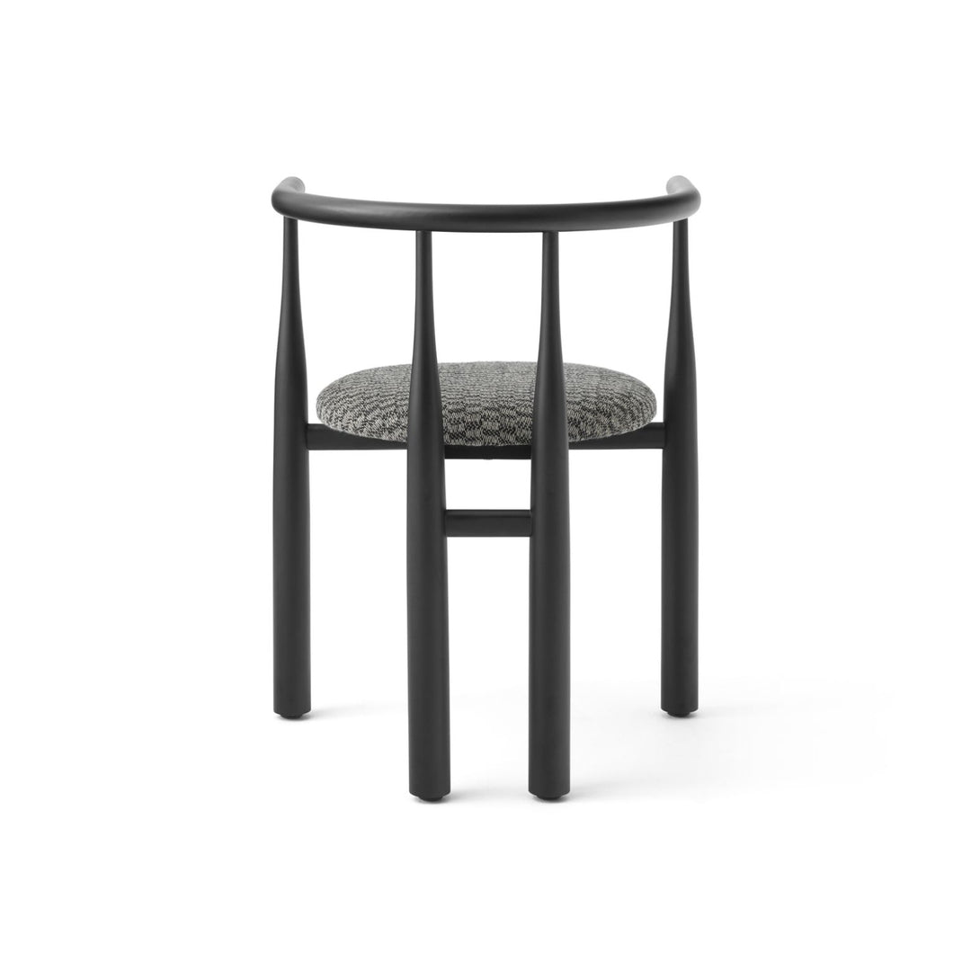 New Works Bukowski Chair Esszimmerstuhl, Schwarz / Pur Lin 080