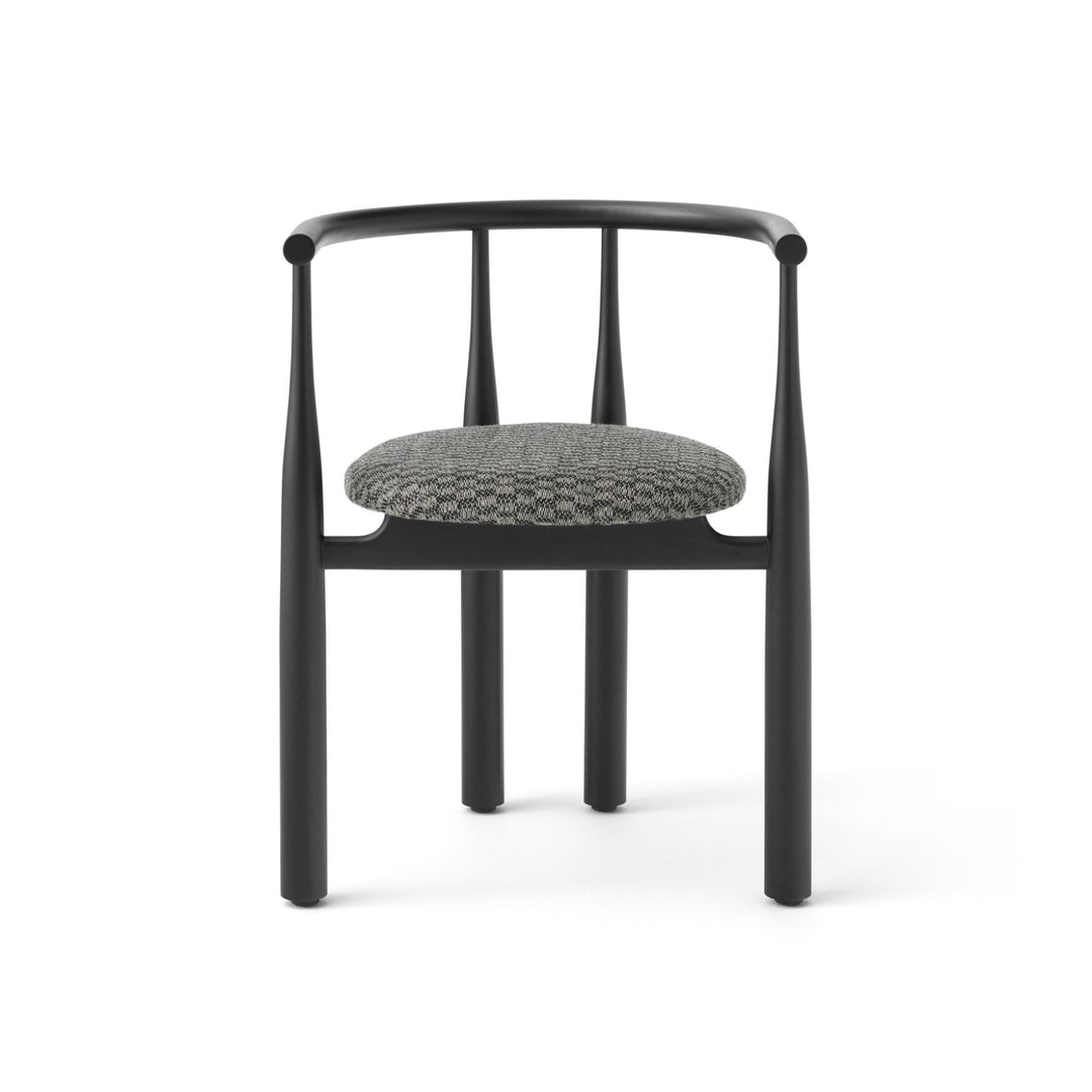 New Works Bukowski Chair Esszimmerstuhl, Schwarz / Pur Lin 080