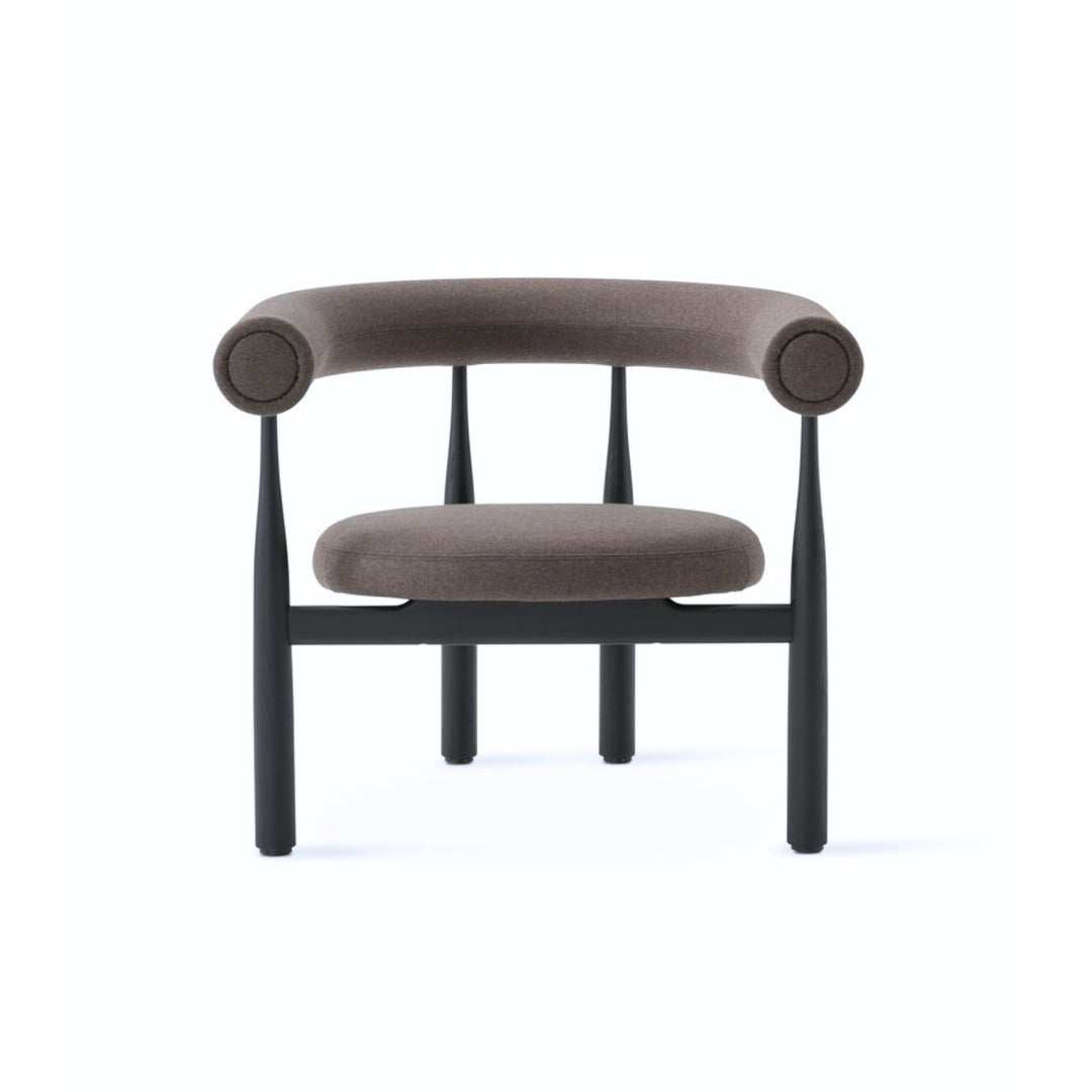 New Works Bukowski Loungestol, Sort Eg / Taupe Uld
