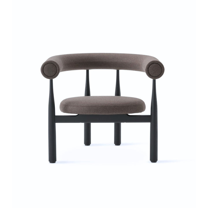 New Works Bukowski Loungestol, Sort Eg / Taupe Uld
