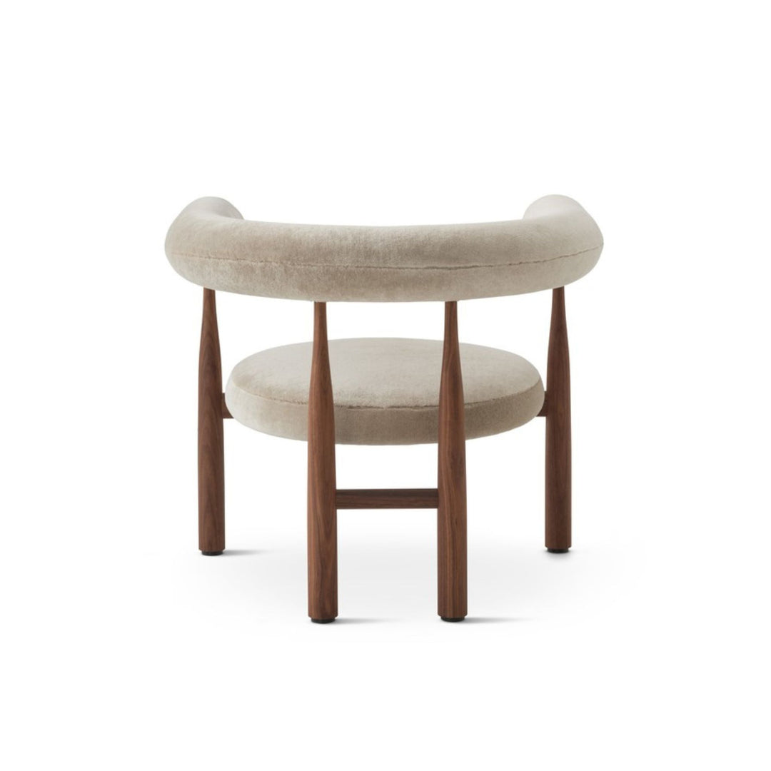New Works Bukowski Loungestol, Valnød / Beige Mohair