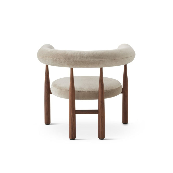 New Works Bukowski Loungestol, Valnød / Beige Mohair
