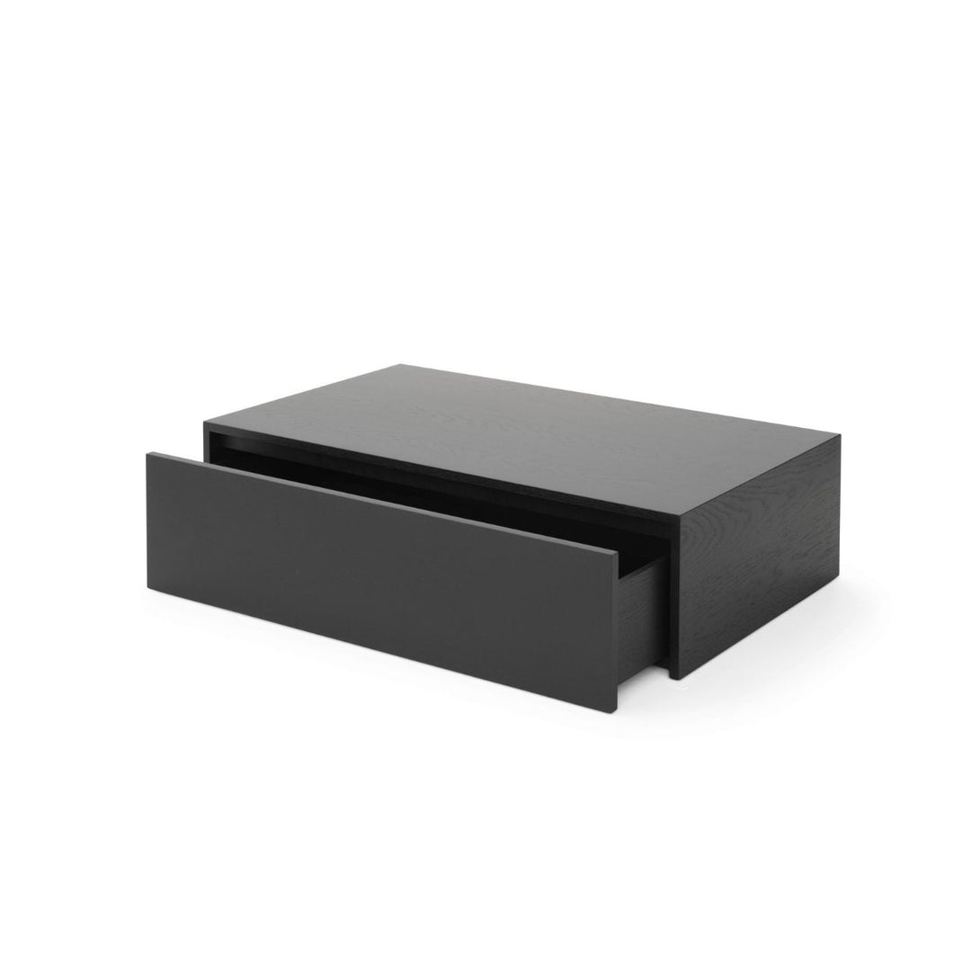 New Works Mass Coffee Table High w. drawer, Black Oak