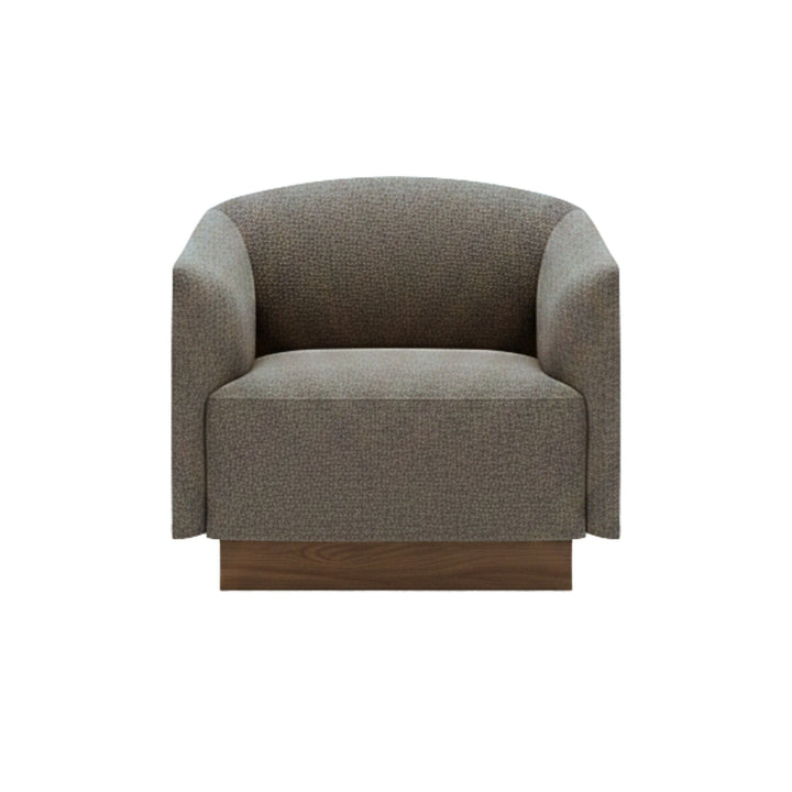 New Works Shore Loungesessel Plinth, Dunkler Tweed