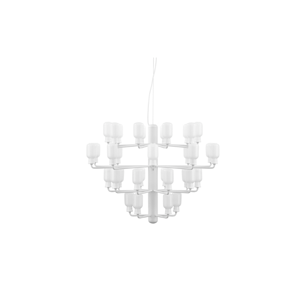 Normann Copenhagen Amp Lysekrone, Hvid/Hvid
