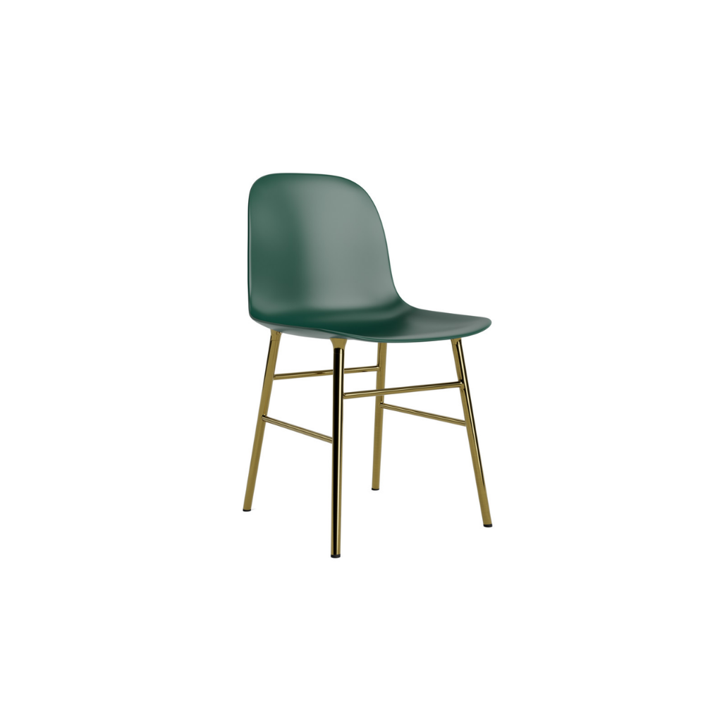 Normann Copenhagen Form Stol Brass, Grøn