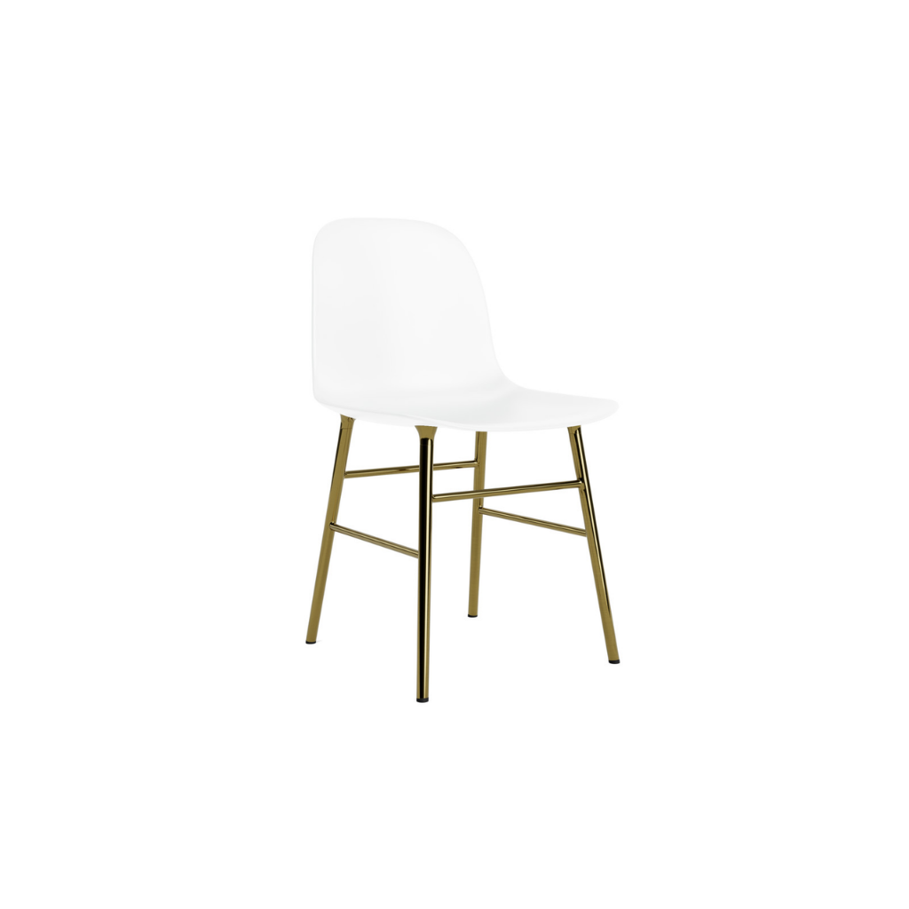 Normann Copenhagen Form Stol Brass, Hvid