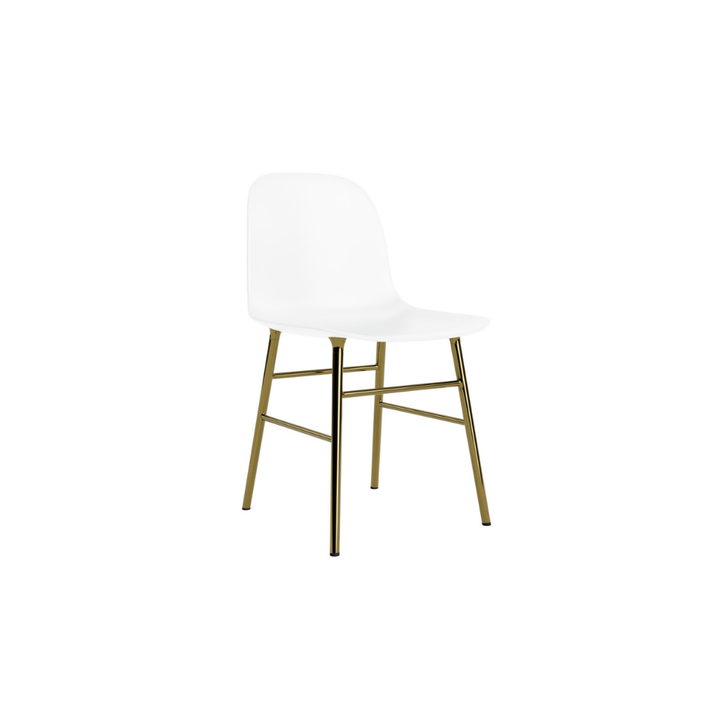 Normann Copenhagen Form Stol Brass, Hvid