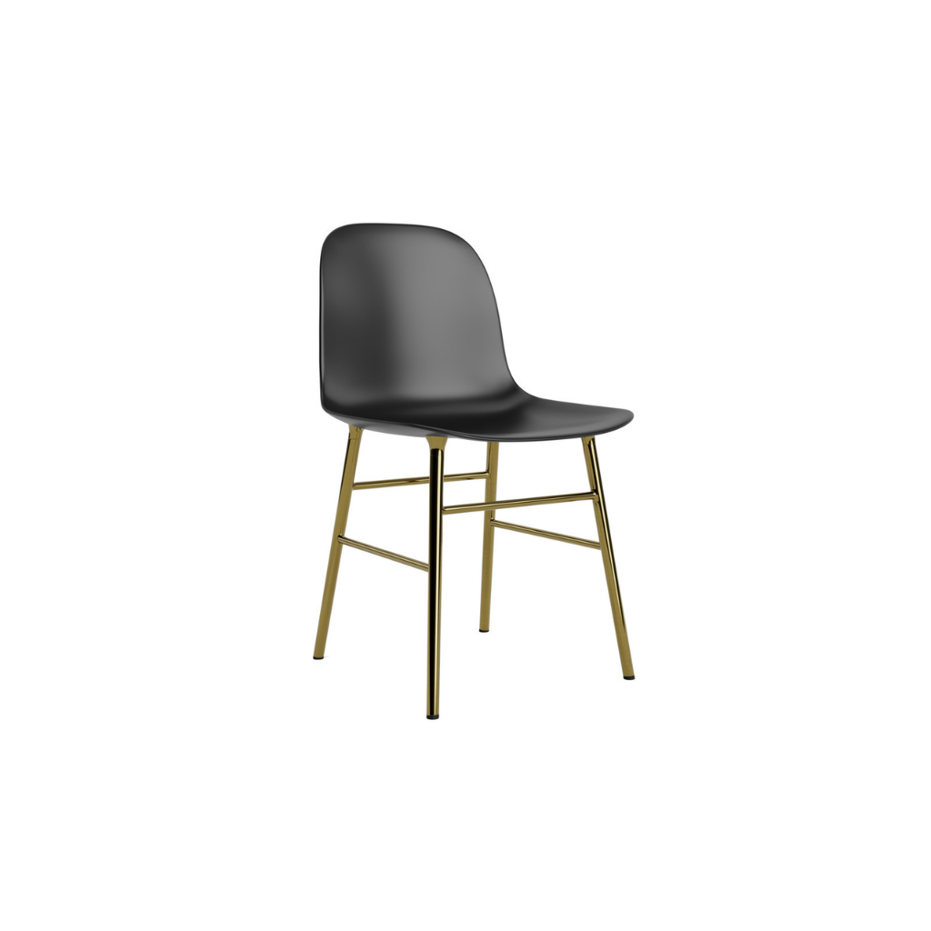 Normann Copenhagen Form Stol Brass, Sort