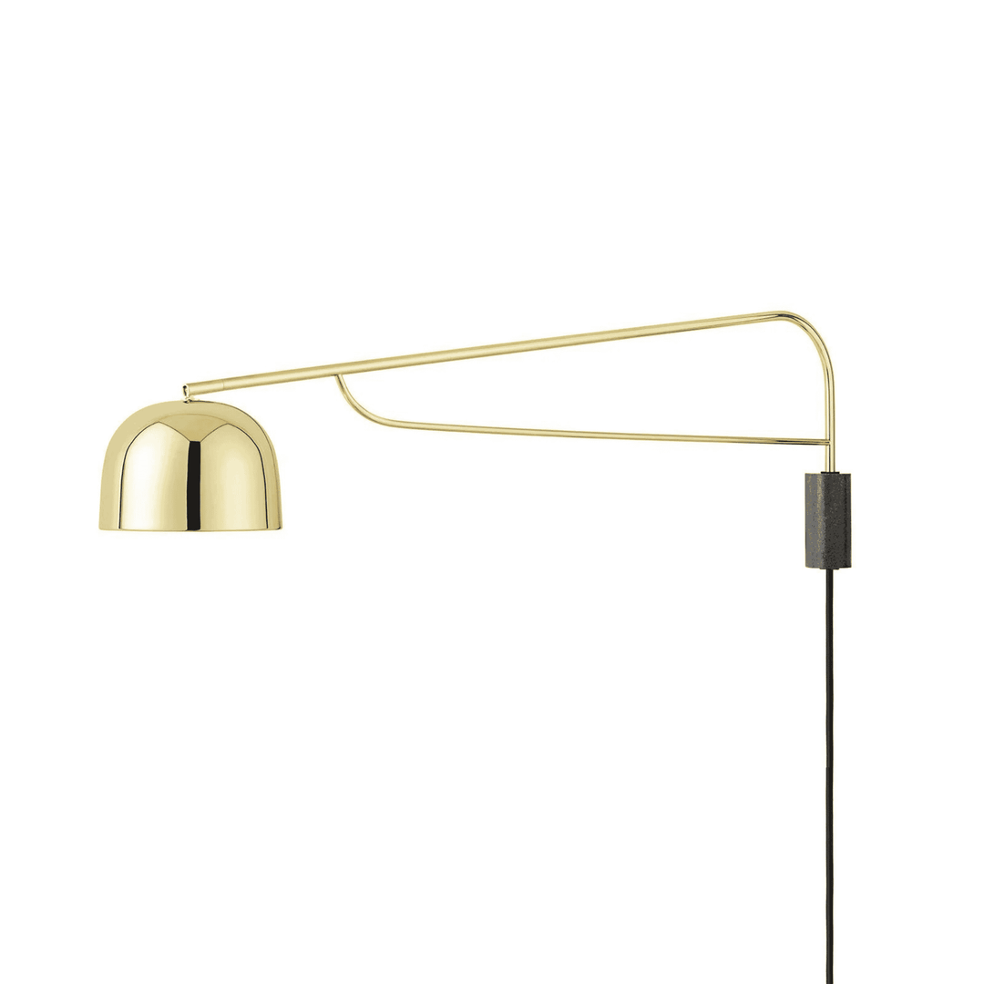 Normann Copenhagen Grant Wall lamp 111 cm, Brass/Granite