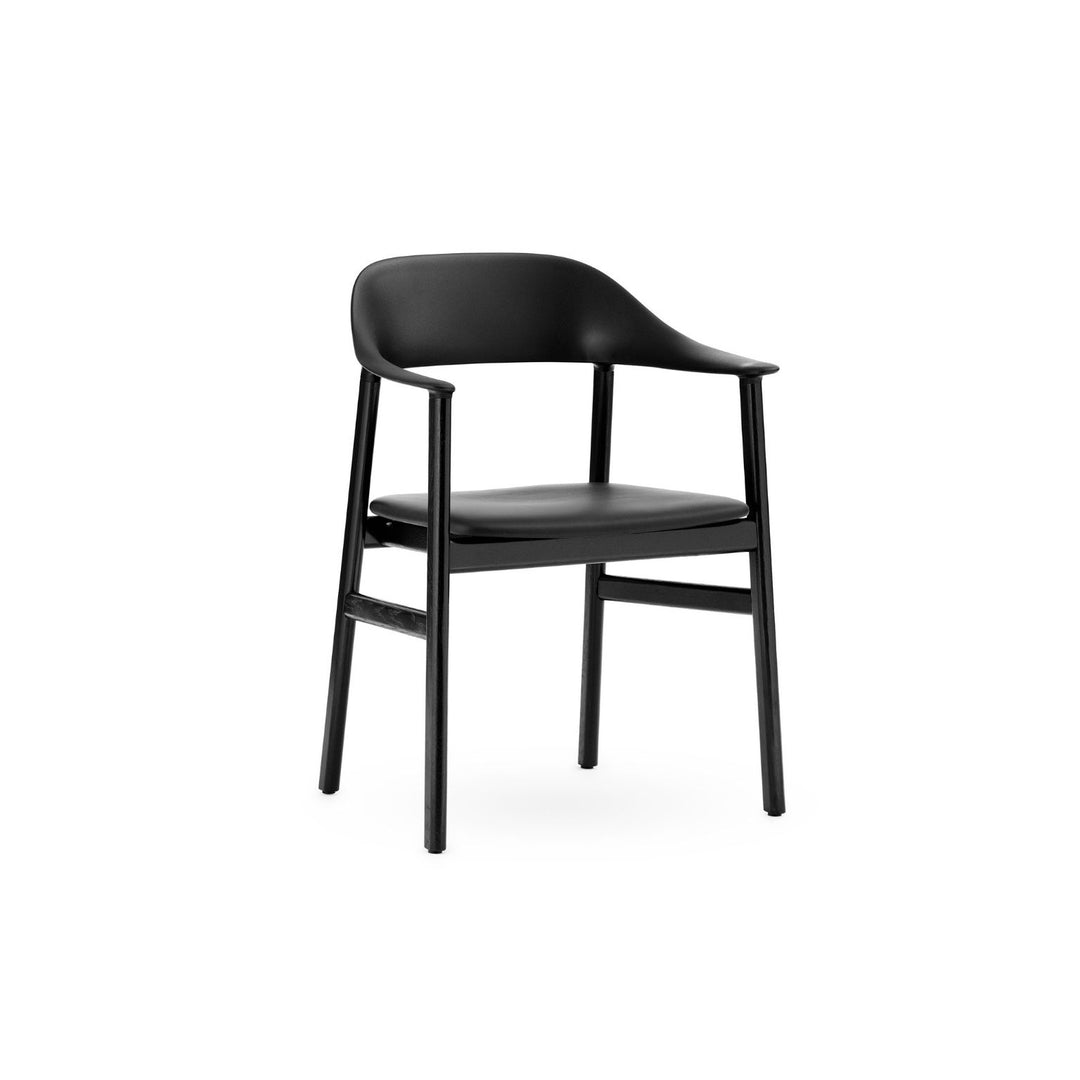 Normann Copenhagen Herit Armstol, Sort Læder / Sort Eg