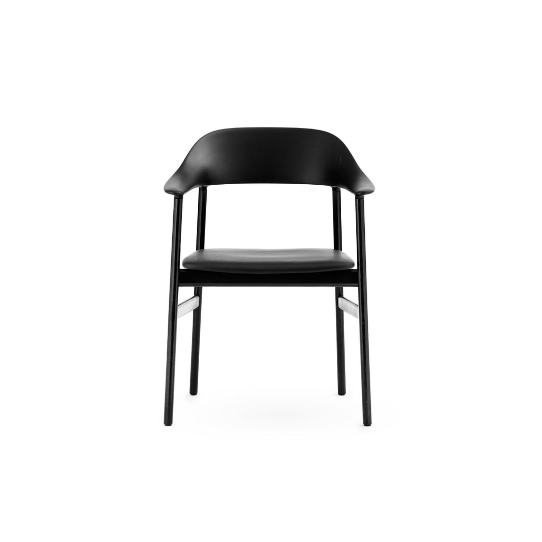 Normann Copenhagen Herit Armstol, Sort Læder / Sort Eg
