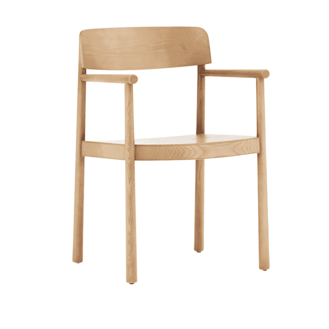 Normann Copenhagen Timb Stol m armlæn, Tan