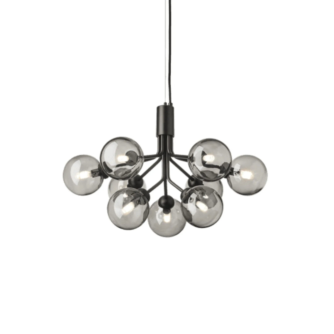 Nuura Apiales 9 Lysekrone, Satin sort / Smoked Black