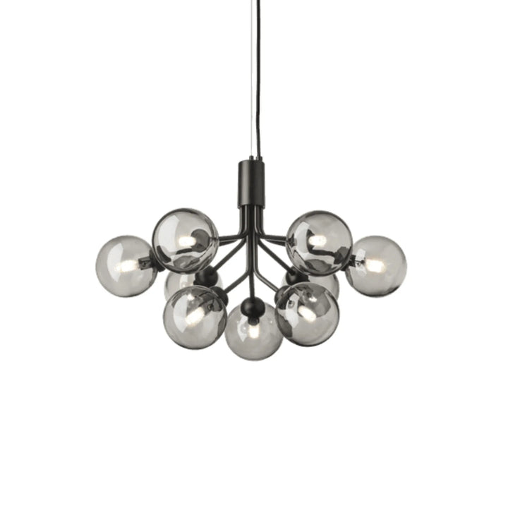 Nuura Apiales 9 Lysekrone, Satin sort / Smoked Black