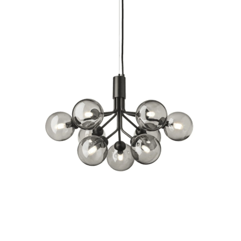Nuura Apiales 9 Lysekrone, Satin sort / Smoked Black
