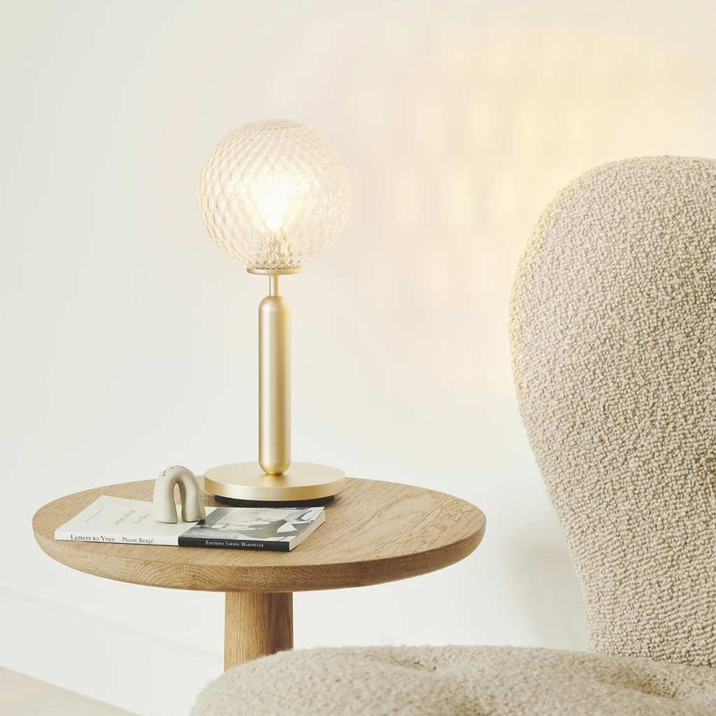 Nuura Miira Table Bordlampe, Brass / Optic clear