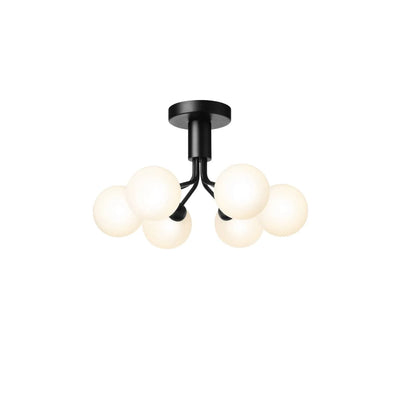 Nuura Apiales 6 Loftlampe, Satin sort / Opal