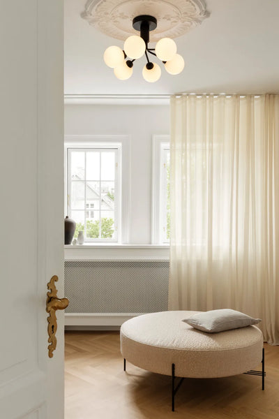Nuura Apiales 6 Loftlampe, Satin sort / Opal