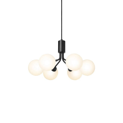 Nuura Apiales 6 Lysekrone, Satin sort / Opal
