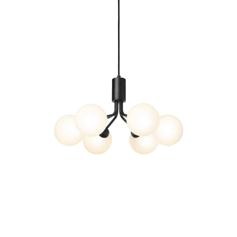 Nuura Apiales 6 Lysekrone, Satin sort / Opal