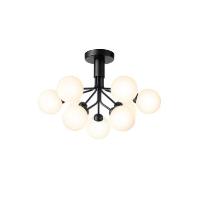 Nuura Apiales 9 Loftlampe, Satin sort / Opal