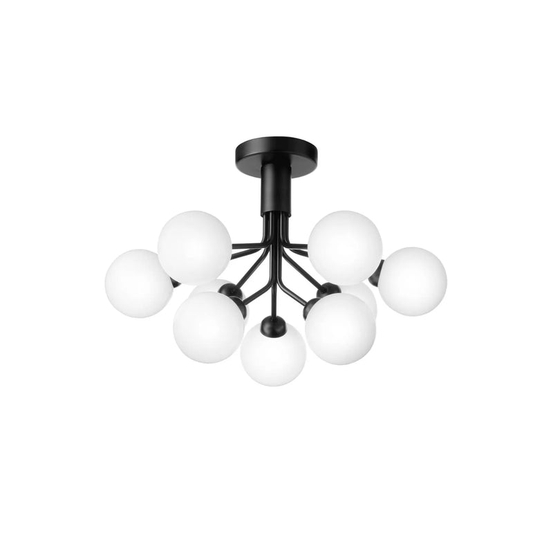 Nuura Apiales 9 Loftlampe, Satin sort / Opal