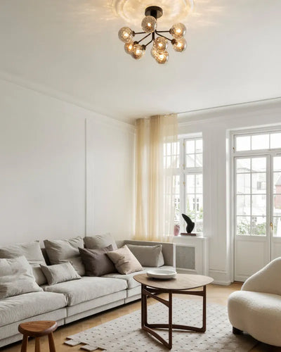 Nuura Apiales 9 Loftlampe, Satin sort / Optic smoked