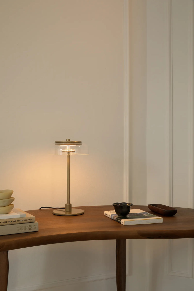 Nuura Blossi Table Bordlampe Small, Nordic gold / Clear
