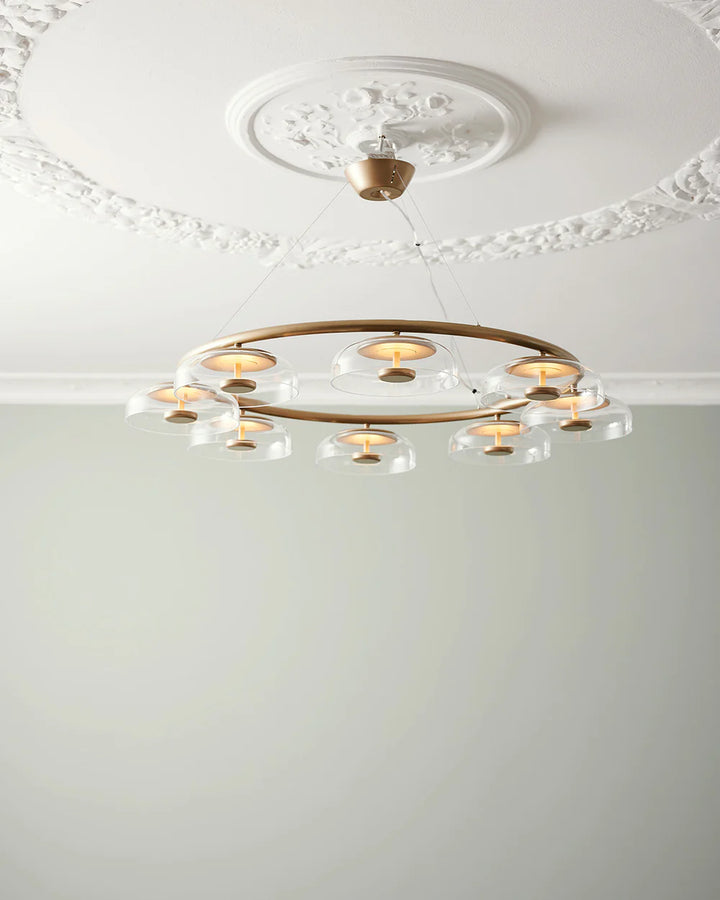 Nuura Blossi 8 Lysekrone, Nordic gold / Clear