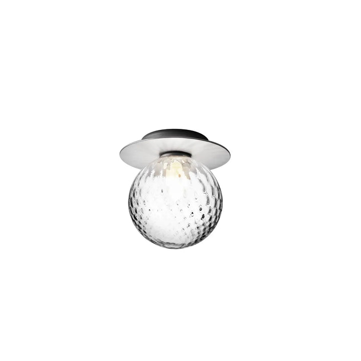 Nuura Liila 1 Medium Wand-/Deckenleuchte, Hellgrau/Optisch klar