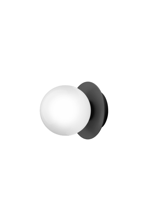 Nuura Liila 1 Small Væg / Loftlampe, Sort / Opal