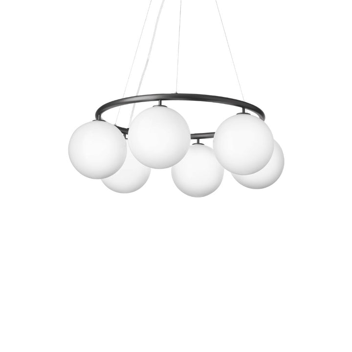 Nuura Miira 6 Circular Lysekrone, Rock grey / Opal