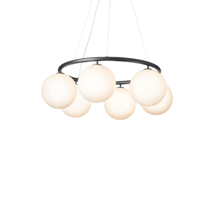 Nuura Miira 6 Circular Lysekrone, Rock grey / Opal